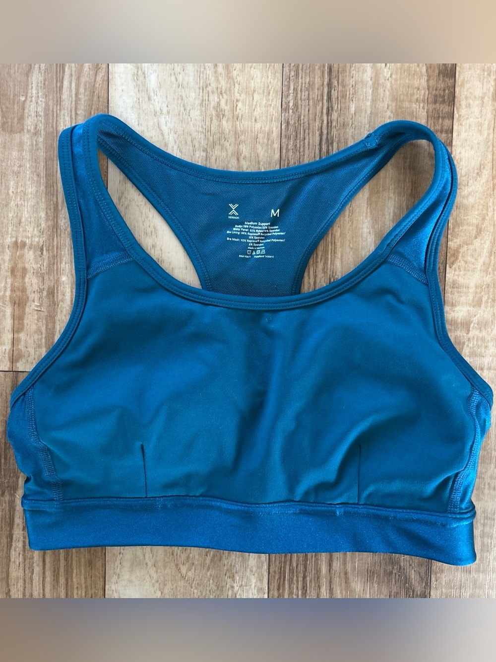 Xersion Teal Sports Bra Racerback size Medium